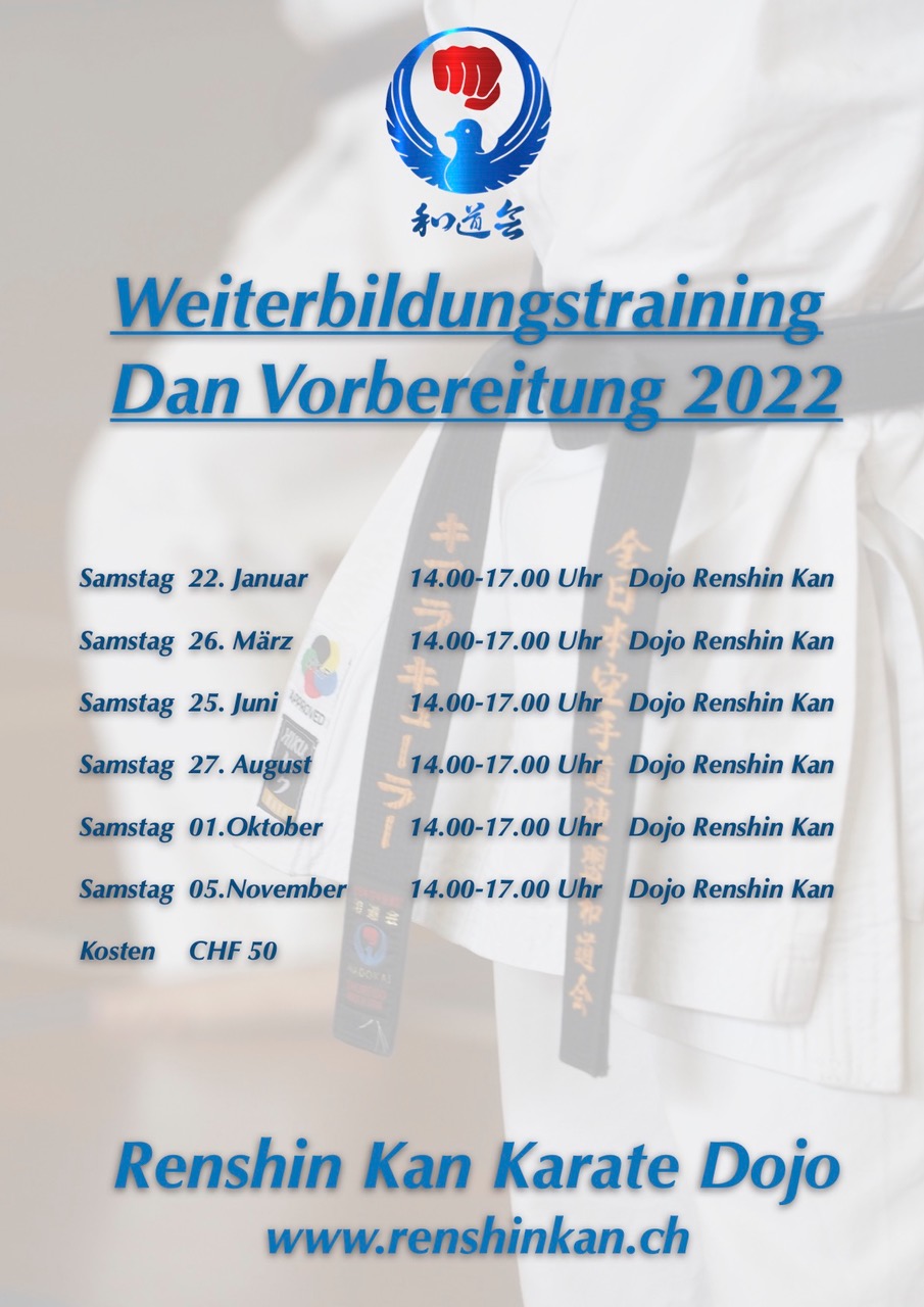 Weiterbildungstraining – Dan Vorbereitung 2022